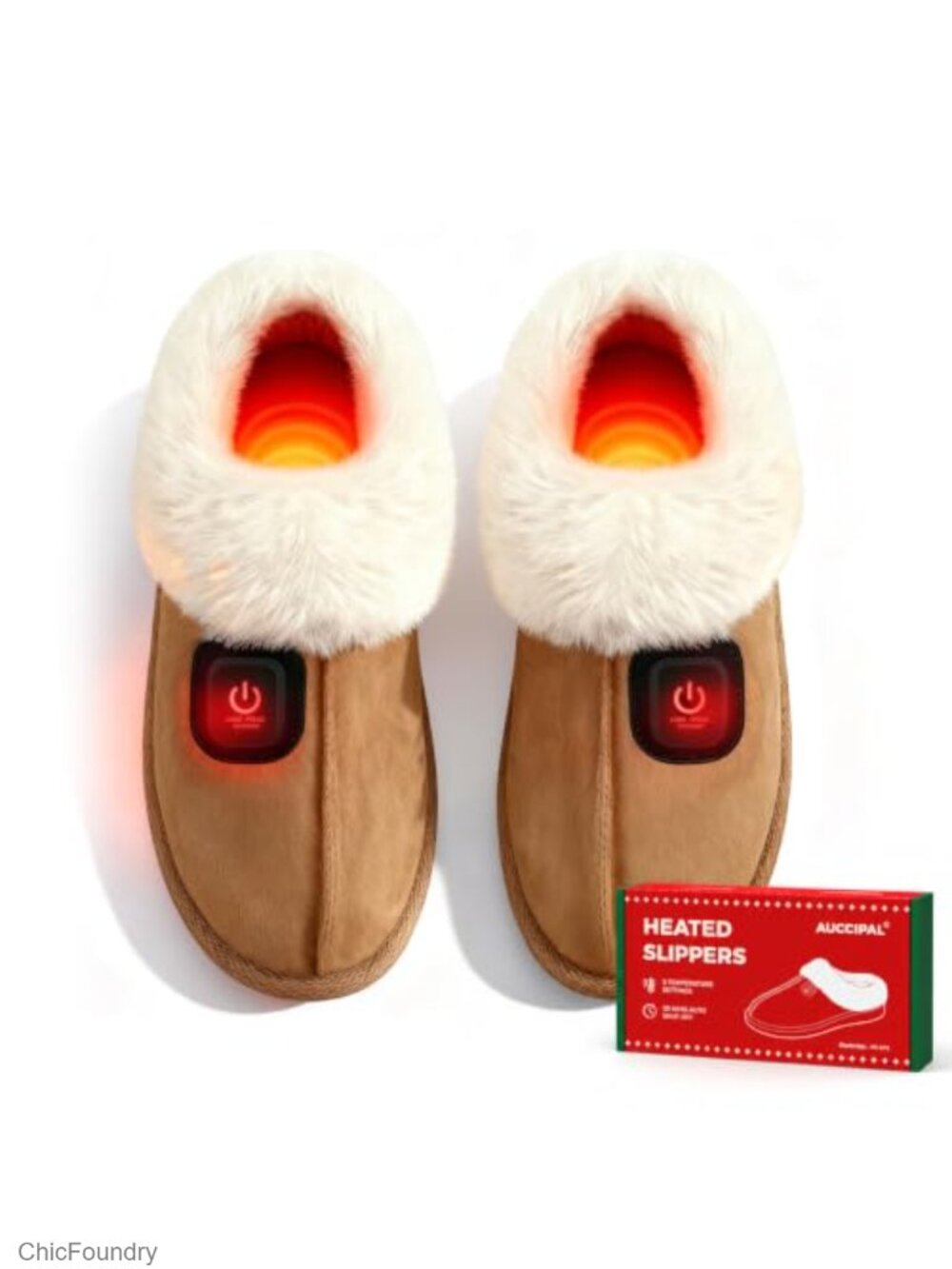 Rechargeable Heated Slippers Plush Memory Foam Winter Foot Warmers